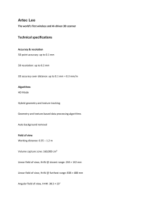 Technical specifications of Scanner