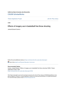Effects of imagery use in basketball free throw shooting