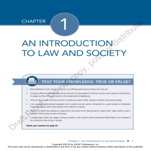 An Intro to Law and Society