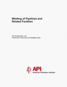 API 1104-2005 管线和相关设备的焊接（英）