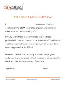 Self Declaration Medical
