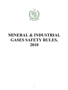 The Mineral and Industrial gases safety rules 2010