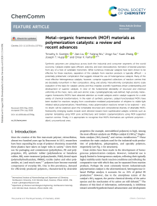 Metal–organic framework (MOF) materials as