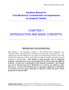 Fluid Mechanics Fundamentals and Applications - Instructor’s solution manual by Yunus A. Çengel, John M. Cimbala