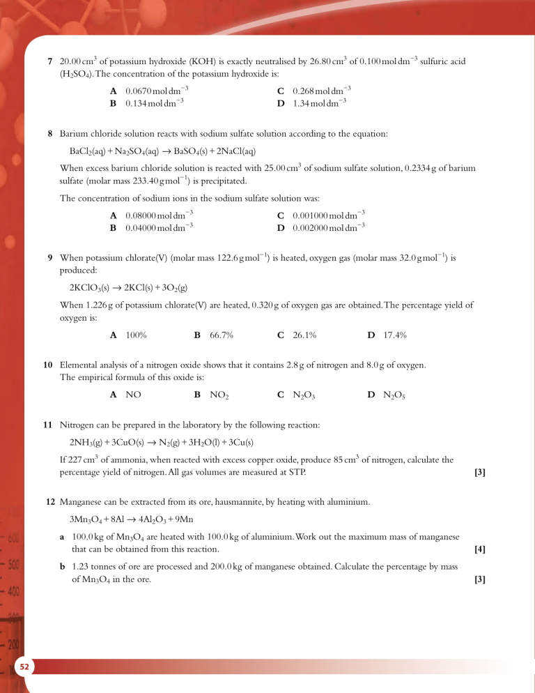 Stoichiometry