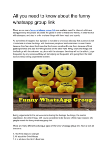 All you need to know about the funny whatsapp group link