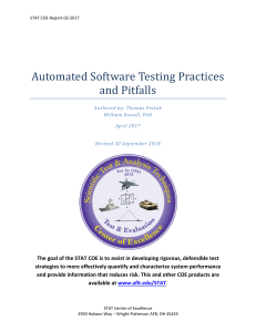 Automated Software Testing Practices and Pitfalls Rev 1