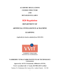 AIML R20 syllabus