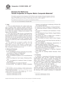 Tensile Properties of Polymer Matrix Composites Test Method