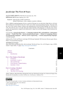 JavaScript  The First 20 Years