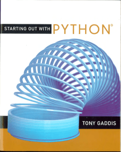 Starting Out with Python (2009)