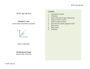 Hooke's Law: Deformable Solids Lecture Notes