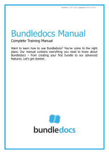 Bundledocs App User Manual