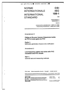 IEC 189-1: Low-Frequency Cables & Wires Standard