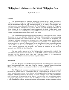 Journal Article on West Philippines Sea.Archie M. Cascara