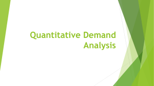 Quantitative Demand Analysis