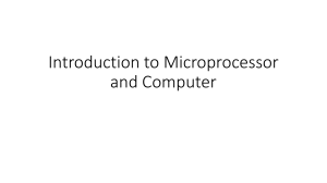 Introduction to Microprocessor (1)
