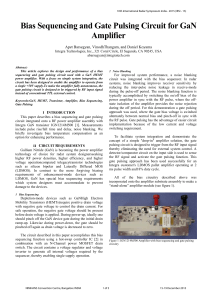 Bias Sequencing and Gate Pulsing Circuit for GaN Amplifier