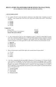 Law on Obligations & Contracts Exam Questions