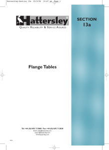 Hattersley Flange Tables