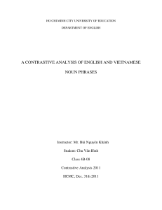 A CONTRASTIVE ANALYSIS OF ENGLISH AND VI