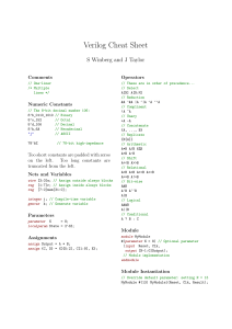 Verilog Cheat Sheet