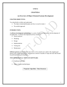 Object-Oriented Systems Development Overview