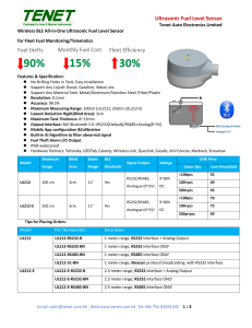 1  UL212 BLE All in One Ultrasonic Fuel Level Sensor-2022Feb