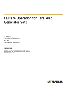 CM20161021-58888-40293 CAT Failsafe Operation for Paralleled Generator Sets