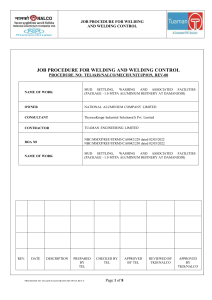 WELDING AND WELDING CONTROL REV-0