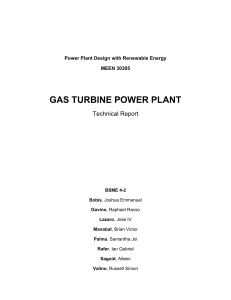 Group 2 Gas Turbine Power Plant Technical Report