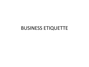 Business etiquette 23035