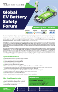 Global EV Battery Safety Forum flyer