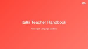 italki Teacher Handbook (English) - 2020