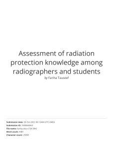 Assessment of radiation protection knowledge among radiographers and students