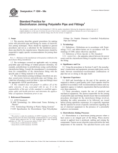 Electrofusion Joining Polyolefin Pipe Standard Practice