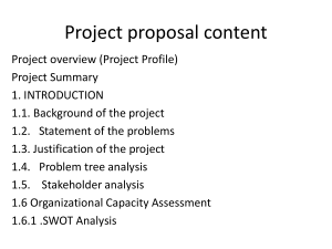 Project proposal content