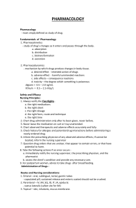 Pharmacology Study Guide (1)