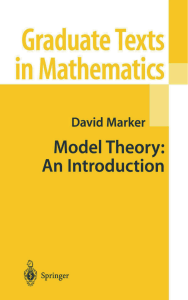 Marker2002 Book ModelTheory