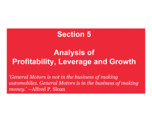 5. Analysis of profitability, leverage and growth