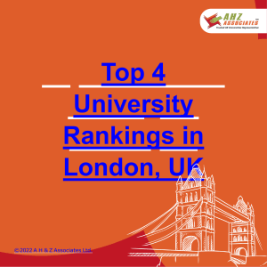 Top 4 University Rankings in London, UK