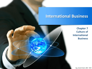 Chapter 7 - Culture of International Business