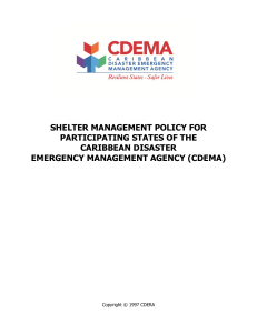 cdema shelter management policy