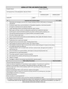 Aerial Lift Inspection Form