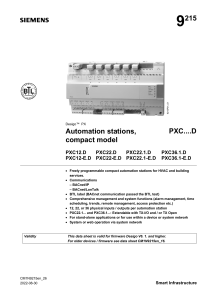 A6V11176399 Automation stations compact model PXC..D en