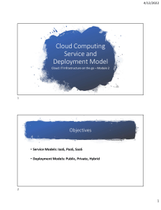 Module 2 - Cloud Computing Services and Deployment Models