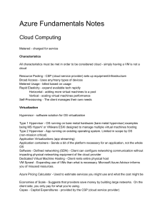 Azure Fundamentals Notes