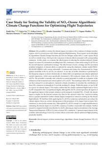 Case Study for Testing the Validity of NOx-Ozone Algorithmic Climate Change Functions for Optimising Flight Trajectories
