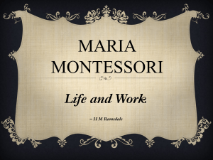 Maria Montessori Background and Timeline