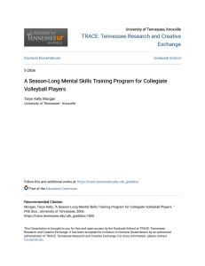 A Season-Long Mental Skills Training Program for Collegiate Volle